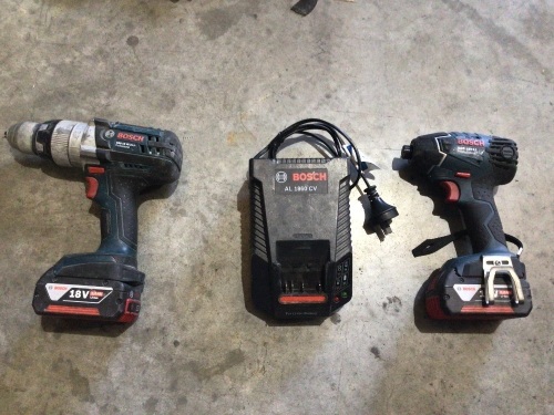 Bosch drills and impact driver