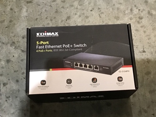 EDIMAX 5-Port Fast Ethernet PoE+ Switch