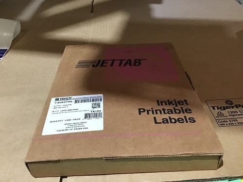 JetTab Series Self-Laminating Vinyl Labels JET-33-117-1