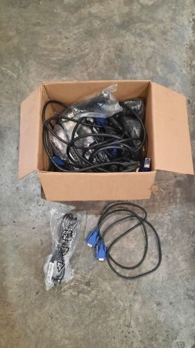 Box of VGA cables 
