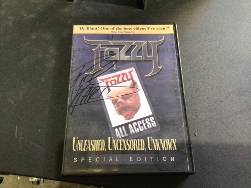 Rare Fozzy DVD unleashed uncensored unknown hand signed by Rich ward (stuck Mojo)