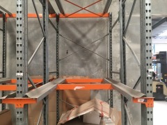 Drive In Pallet Racking, 44 x Pallet Spots, 2 Tier High, 2 x Depth Galvanised Upright Frames - 2