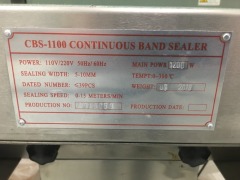 2016 Model: CBS-1100 Continuous Band Sealer - 3