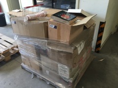 Pallet of Promotional Material including Clocks, Paper Cups, Spice Racks - 3