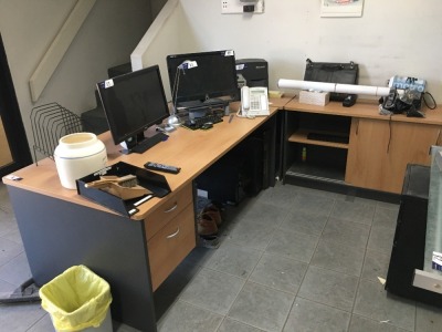 Corner Desk, Laminate, 2200 x 2100mm, 3 Piece