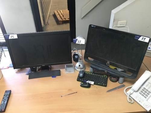 2 x Monitors (AOC & BenQ 24") Speakers, Keyboard, Mouse & Light
