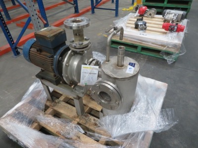 Stainless Steel Centrifugal Pump & Receiver on Stainless Steel Stand