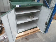 Metal Storage Cabinet with Backboard
Cabinet - 900 x 450 x 900mm H
Overall - 900 x 480 x 1800mm H - 2