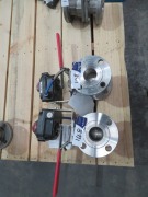 2 x Stainless Steel Ball Valves with K-Troc Limit Switch Box