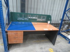 3 Drawer Desk with Backboard, 1800 x 920mm
Backboard 430mm H - 2
