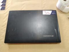 DNL Lenovo (sticker is faded) | No HardDrive | SN: CB35656799 | No Charger, Minor scratches and scuff marks, missing 9 backing screws Right hinge plastic cracked and missing the "C" key button. - 2