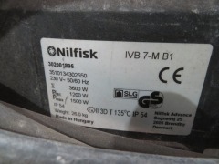 Industrial Vacuum Cleaner
Nilfisk
Model: IVB 7-MBI
240 Volt 
with Hose & Attachments
600 x 550 x 1000mm H
Condition unknown - 5