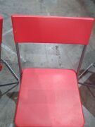 Red folding chairs x4 | Minor scratches and scuff marks - 4