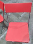 Red folding chairs x4 | Minor scratches and scuff marks - 5