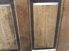 Glass windowed oak door 207L x 91W x 4.5H - 4