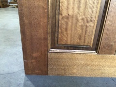 Glass windowed oak door 207L x 91W x 4.5H - 8