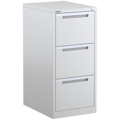 Steelco 3 Drawer Filing Cabinet White Satin OLV3DFCWH