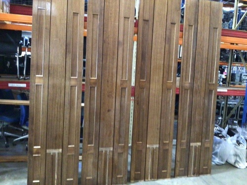 4X oak panels 2610L x 610W x 3H (veneered on MDF)
