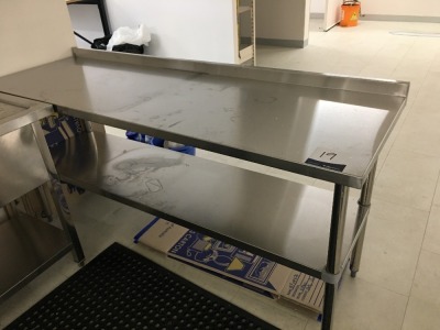 Stainless Steel Bench with Understorage, 1800 L x 600 D x 850mm H