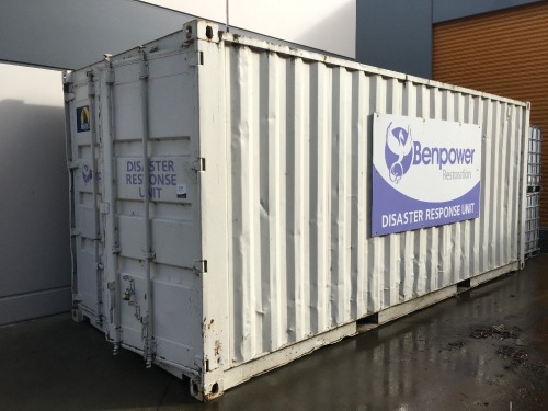 20' Shipping Container with Power & Lighting, 15A Plug