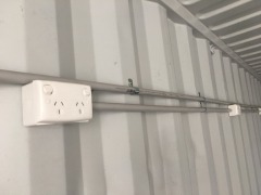 20' Shipping Container with Power & Lighting, 15A Plug - 5