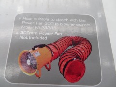 Power Fan with Industrial Extraction Hose
Dynabreeze
Model: Power Fan 300
240 Volt
320 x 390 x 380mm H - 6
