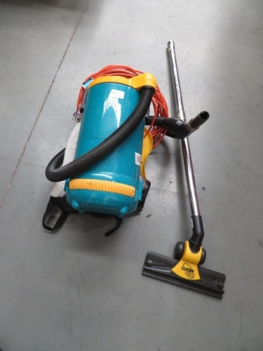 Back Pack Vacuum Cleaner
Clean Tech
Serial No: 324624
1200 Watt
240 Volt
with Hose, Wand & Floor Tool