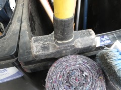 Assortment of Floor Scrapers, Brushes & Sledge Hammers in 240 Ltr Bin - 2