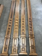 4 x solid oak wainscoting panel 236 x 21 (at base) x 4