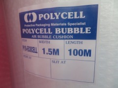 3 x Rolls of Bubble Wrap
1500 W x 100m Rolls - 3