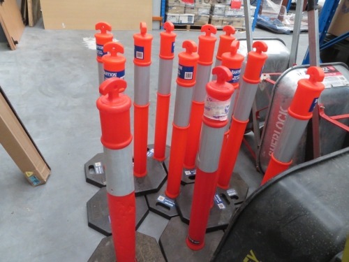 12 x Safety Bollards with Bases