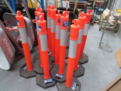 12 x Safety Bollards with Bases - 2
