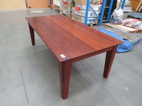 Solid Jarrah Dining Table, 2100 x 1055 x 760mm H25mm Solid Timber Top