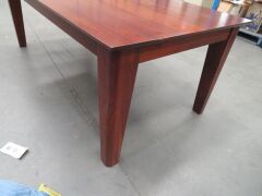 Solid Jarrah Dining Table, 2100 x 1055 x 760mm H25mm Solid Timber Top - 6