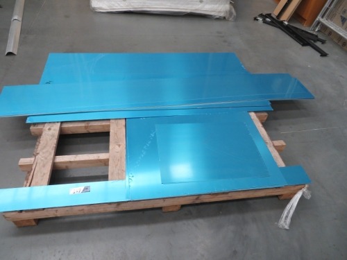 Pallet with Aluminium Part Sheets Offcuts, assorted