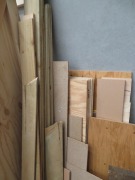 Assorted Timber including;
Pine Timber Stock Frame, 2400 x 1300 x 2400mm H
F3 Pine 90 x 35 & 90 x 45
various lengths from 1500 to 6000
assorted sheets of Ply - 2