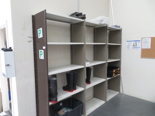 3 Bay Dexion Shelf Unit with 3 Shelves, 2750 x 420 x 2180mm H