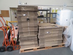 14 x Bundles of Cardboard Boxes, 2 sizes
8 @ 400 x 300 x 430mm H
6 @ 400 x 300 x 600mm H