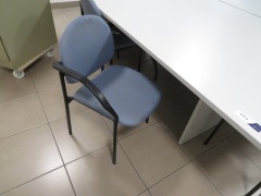 2 x Tables, 2400 x 1200mm H
8 x Chairs, Metal Frames - 2