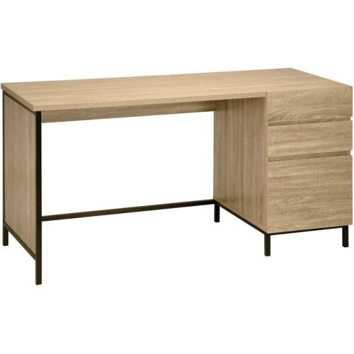 Stockholm 3 Drawer 1400mm Desk Oak Black OTSTCKHMOB