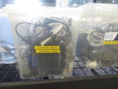 6 x Plastic Tubs & contents of assorted Electrical Leads - 2