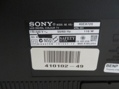 Sony LCD Television with Remote Model: 40EX720240 Volt - 5