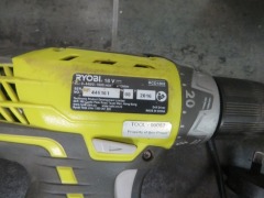 Ryobi Cordless 18 Volt Tools comprising;
1 x Cordless Drill Skin, RCD1802
1 x Cordless Plane Skin, CPL1800 - 2