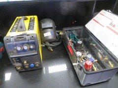 Boss Inverter Mig/Tig/Stick Welder with Leads
Model: MST185
1 x Boc Oxy Kit Gauges Torch & components, No Hoses
1 x Welding Mask