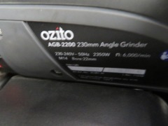3 x Ozito Power Tools, 240 Volt
1 x Angle Grinder, 230mm
1 x Heat Gun, 2000 Watt
1 x Polisher/Sander, 1100 Watt - 5