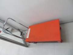 Scissor Lift Trolley
Platform 900 x 500mm
Lift 340 x 1320mm - 3