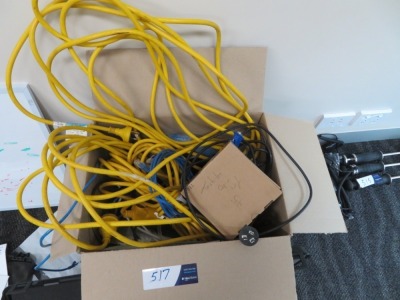 Box of assorted Cables & Leads