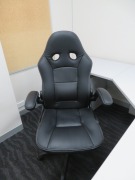 1 x Grey Laminate Corner Office Desk, 1800 x 1800 x 720mm H
1 x 3 Drawer Mobile Pedestal
1 x Black Vinyl Upholstered Office Chair - 2