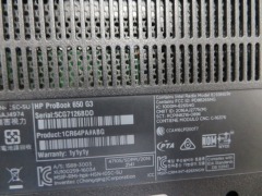 Hewlett Packard Computer
Model: ProBook 650 G3
Core i7 8th Gen
with Power Supply & Lead - 8