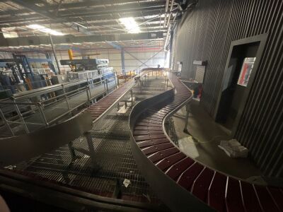 Ferag Conveyor System, approximately 70 m in length 40cm belt width Multiple turns Multi level